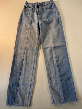 Abercrombie & Fitch Denim Light Blue Ultra High Rise Straight Distressed Women'…